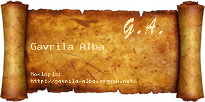 Gavrila Alba névjegykártya